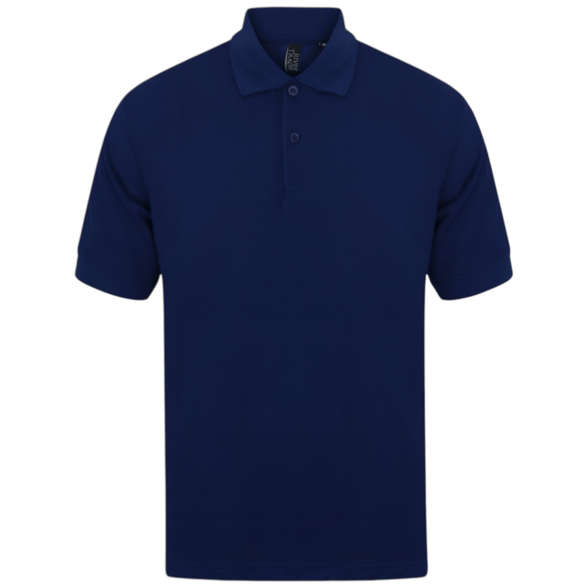 Men's navy short-sleeve men's polo shirt with classic collar